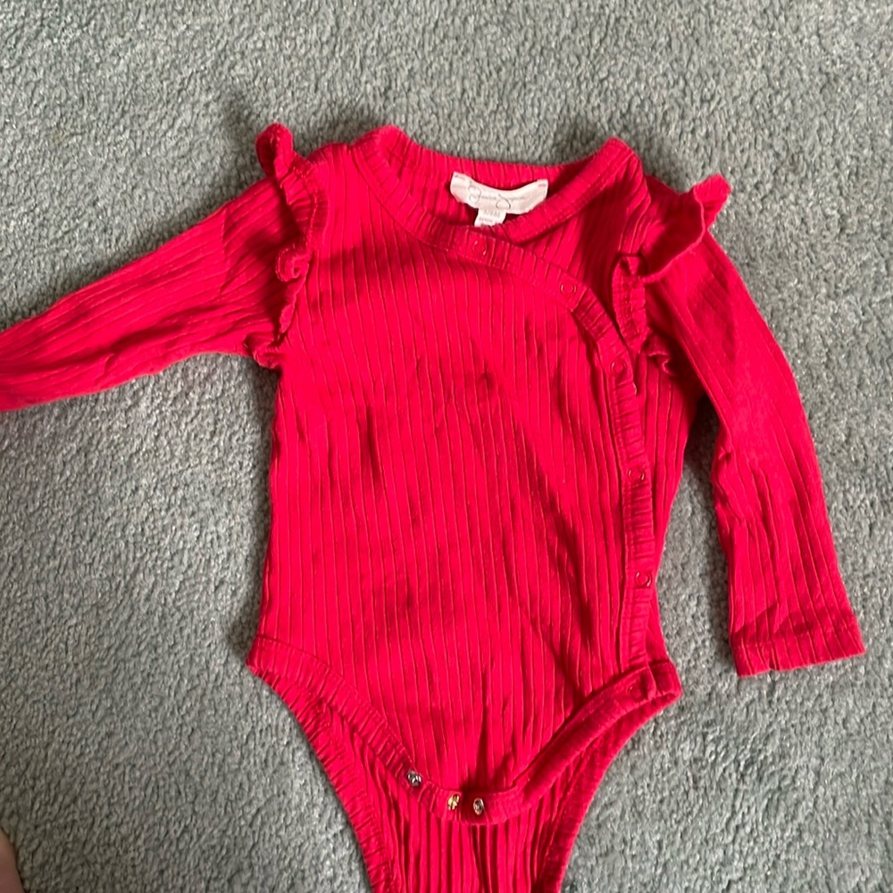 Jessica Simpson frilled bodysuit 3-6 months VGUC